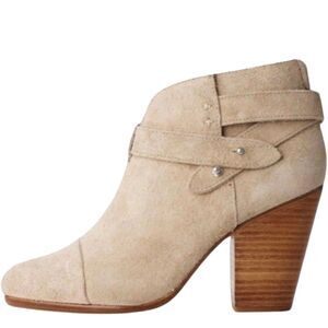 Rag & Bone Harrow Boot - Tan Leather Suede Ankle Boots 2.5” Women size 7.5
